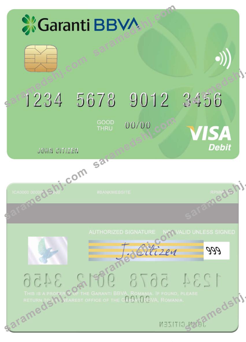 Romania Garanti BBVA visa debit card